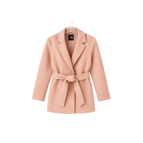 ✨ GAP Blush Pink Wool-Blend Wrap Coat – Dusty Rose – XS (EUC) - Picture 2 of 5